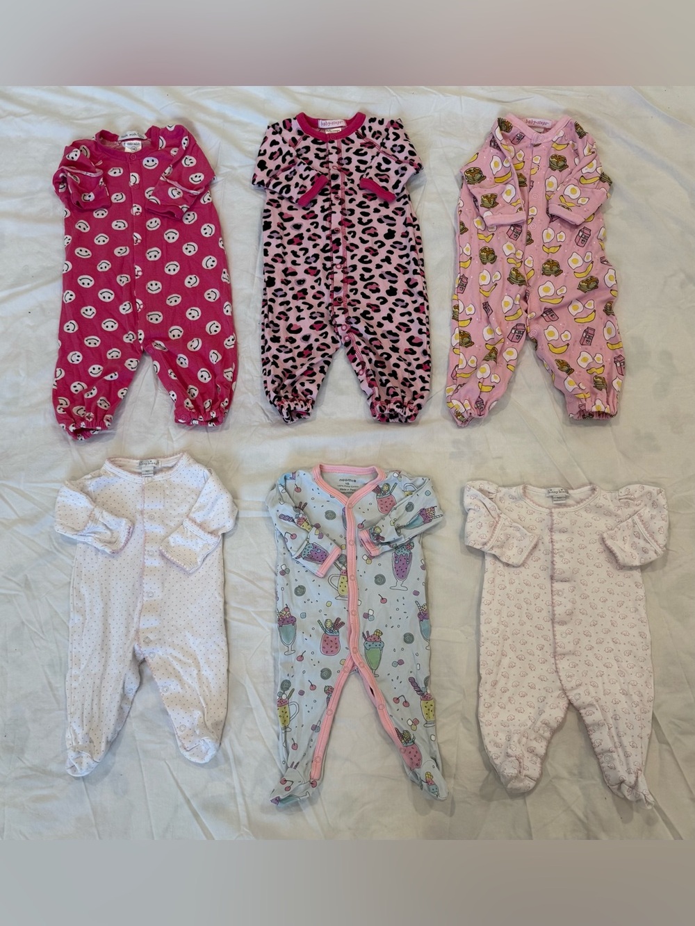 Kissy Kissy, Noomie, Baby Steps, Newborn Footie Bundle 6pc